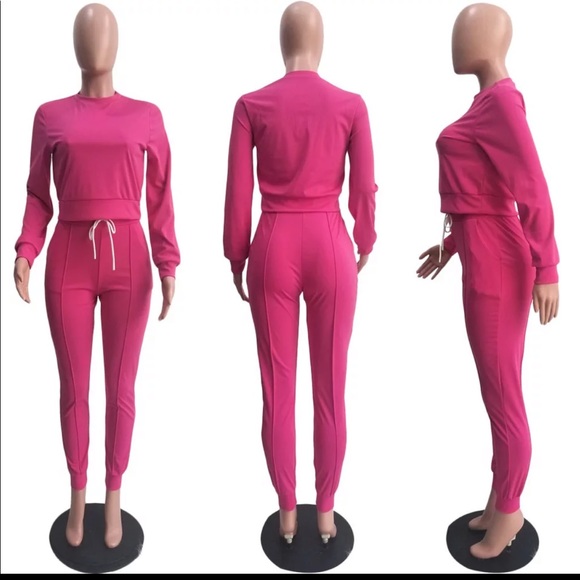 Jazzy pink jogger set - Picture 2 of 2